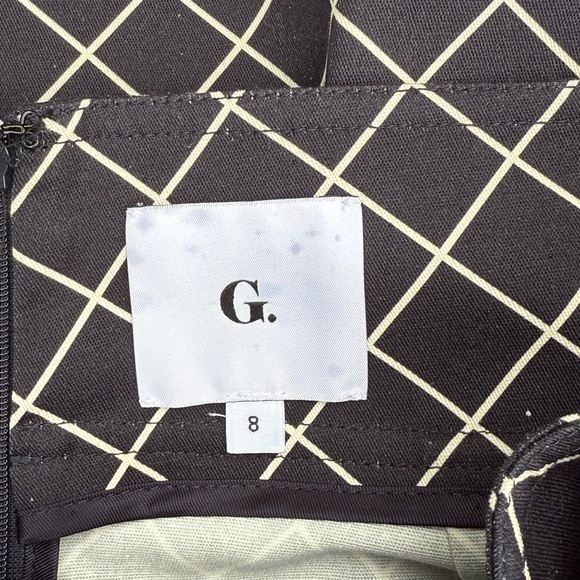 G. by Goop Lattice print midi skirt with fabric tie - size 8 - Picture 2 of 3